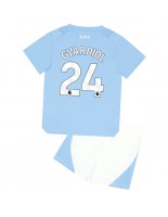 Manchester City Josko Gvardiol #24 Kotipaita Lasten 2023-24 Lyhythihainen (+ shortsit)